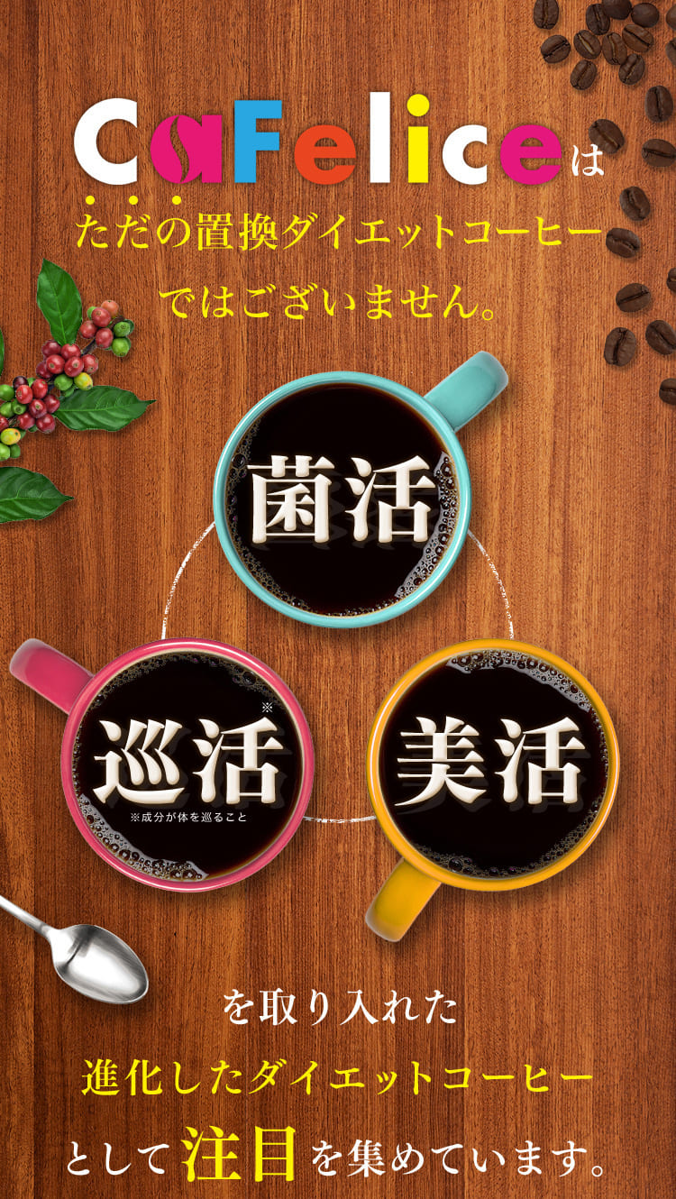 CaFeliceは ただのダイエットコーヒーではございません。