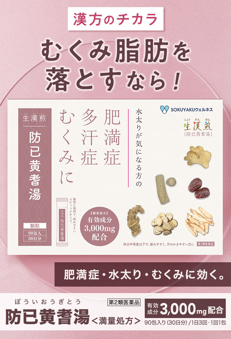 むくみ脂肪を
落とすなら！防已黄耆湯