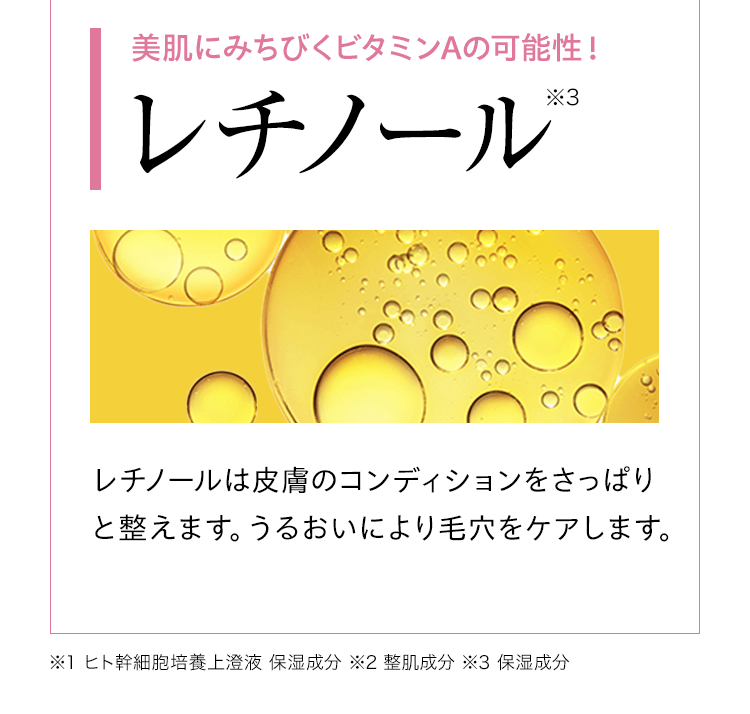 美肌にみちびくビタミンAの可能性！レチノール