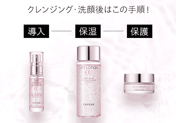 クレンジング・洗顔後はこの手順！
