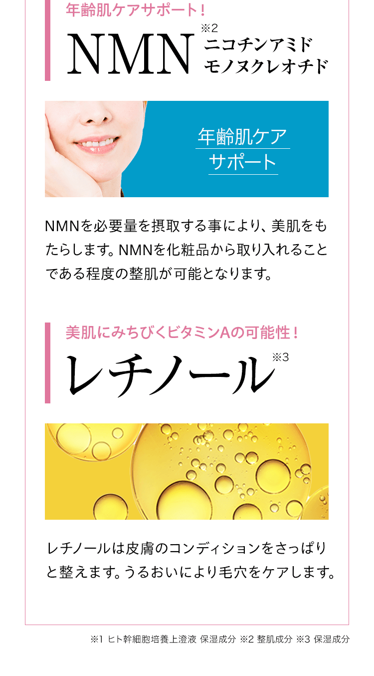 ヒト幹細胞・NMN・レチノール