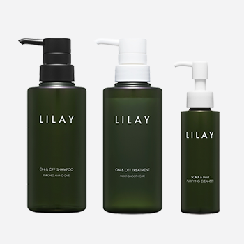LILAY オンアンドオフ シャンプー&トリートメント&クレンザー セット