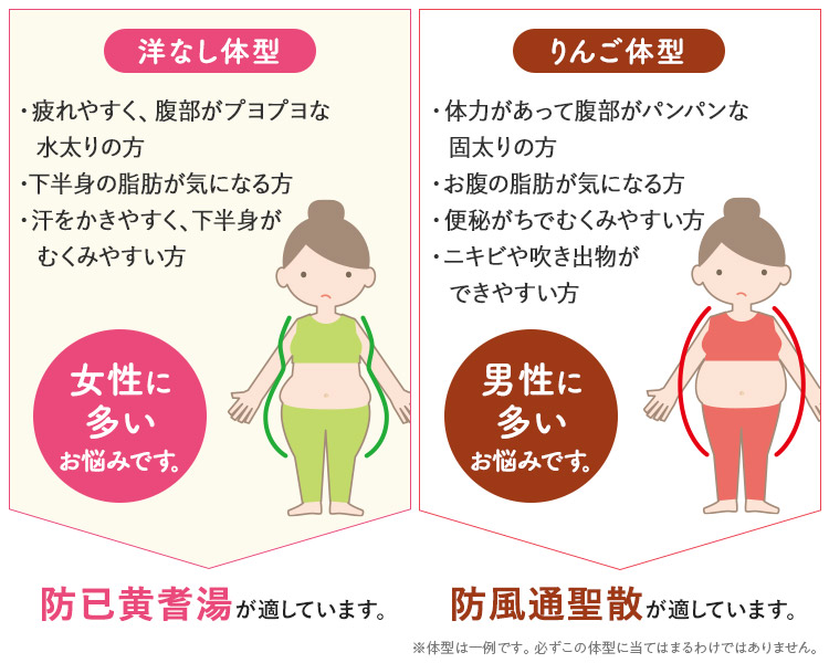 防已黄耆湯と防風通聖散の違いは？どっちを選べばいい？