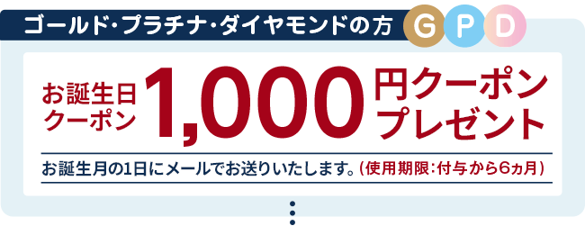 1000円クーポンプレゼント