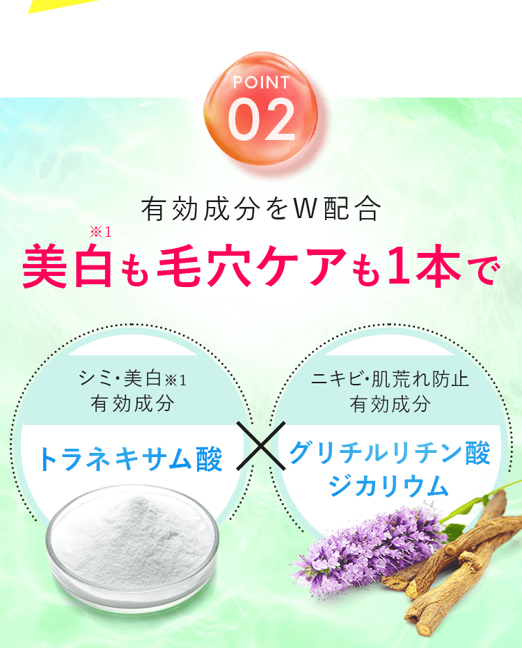 美白も毛穴ケアも1本で