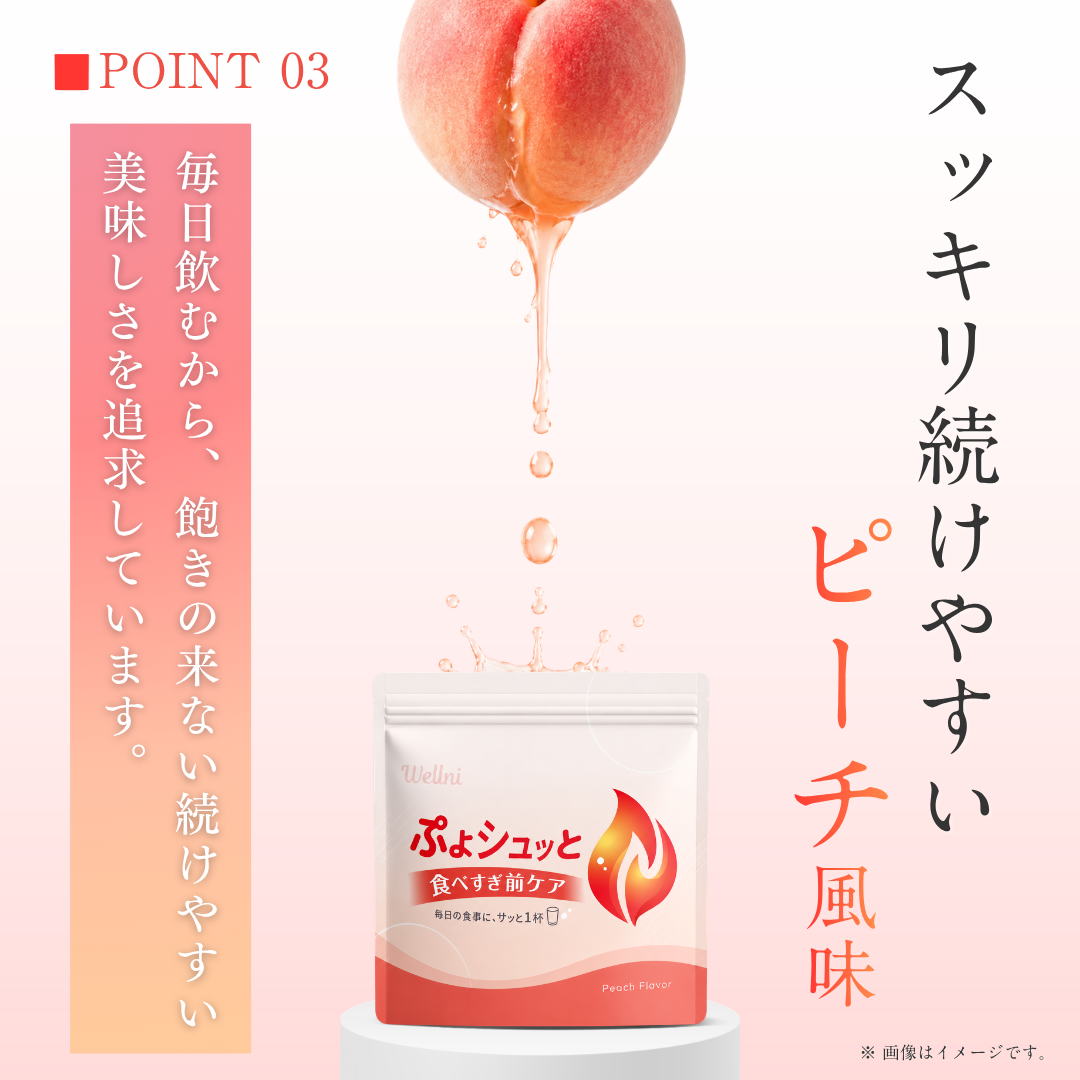 【定期】Wellni ぷよシュッと ピーチ風味 30包 ご利用日数: 15日分