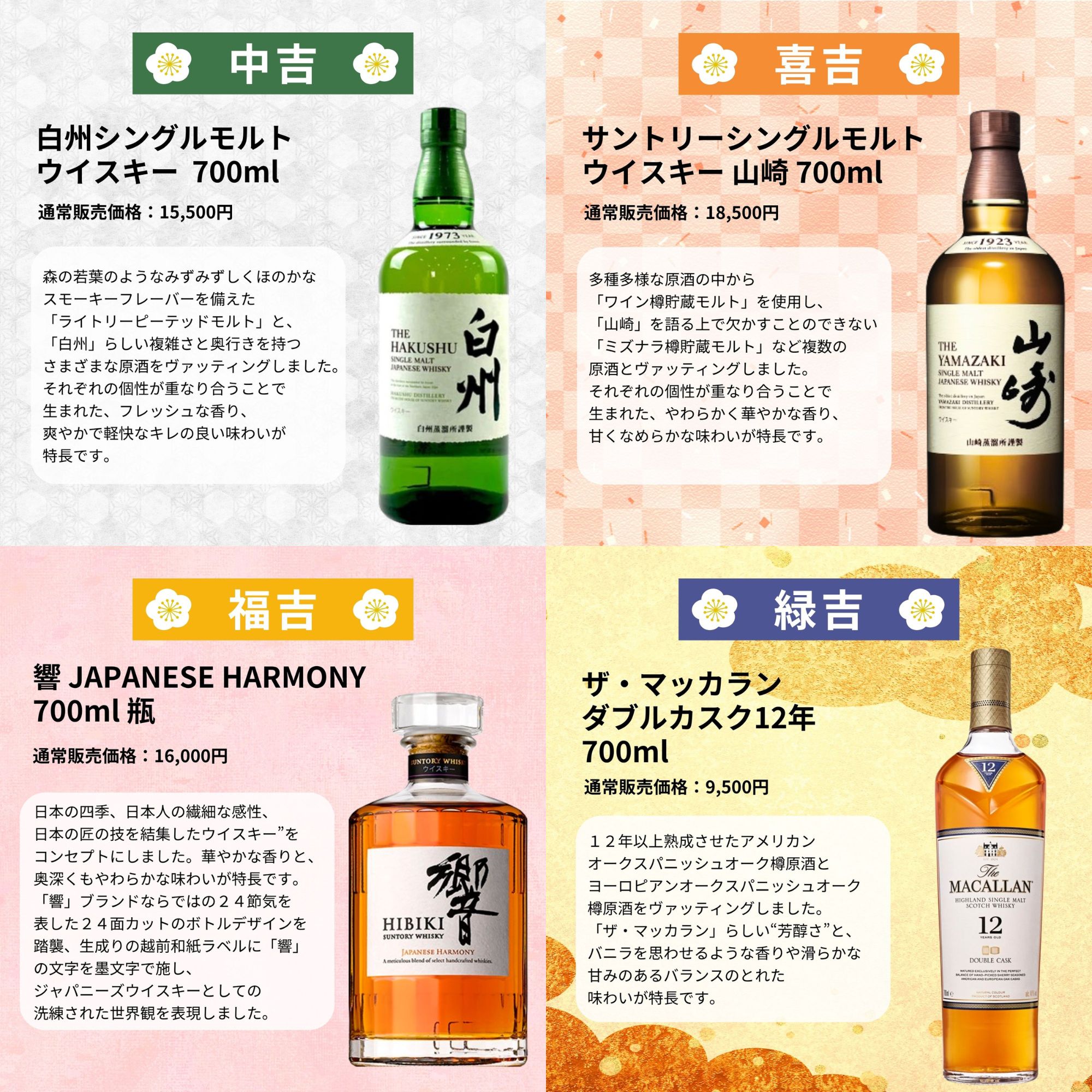 《予約販売開始》【秋の大収穫みくじ 11/18～11/20発送】【495口限定】山崎18年 白州18年  響 マッカラン など 福袋 酒くじ おみくじ ウイスキー くじ 最新
