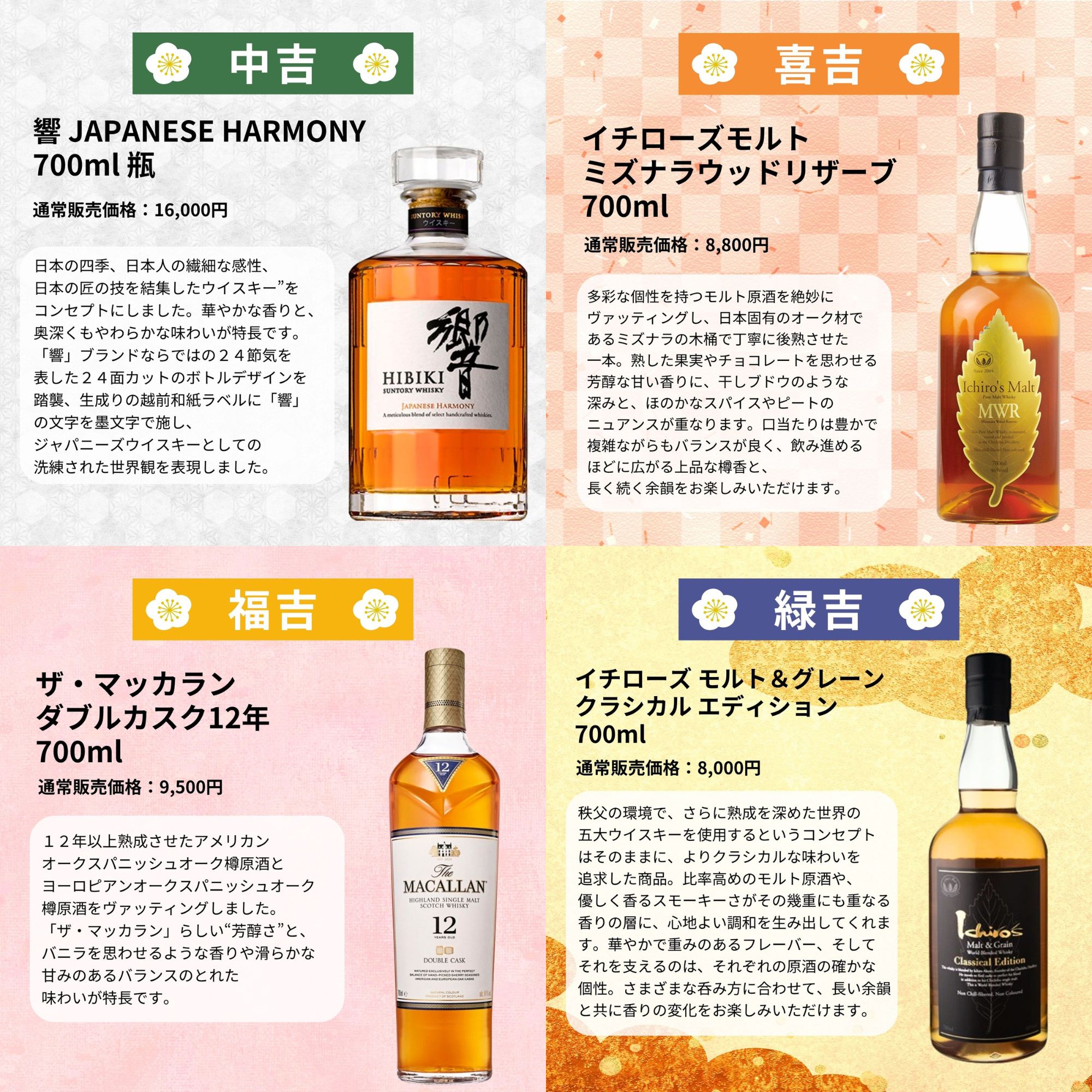 《予約販売開始》【秋のご褒美みくじ】11/9～11/11発送【466口限定】白州25年 白州 響 イチローズ マッカラン など 福袋 酒くじ おみくじ ウイスキー くじ 最新