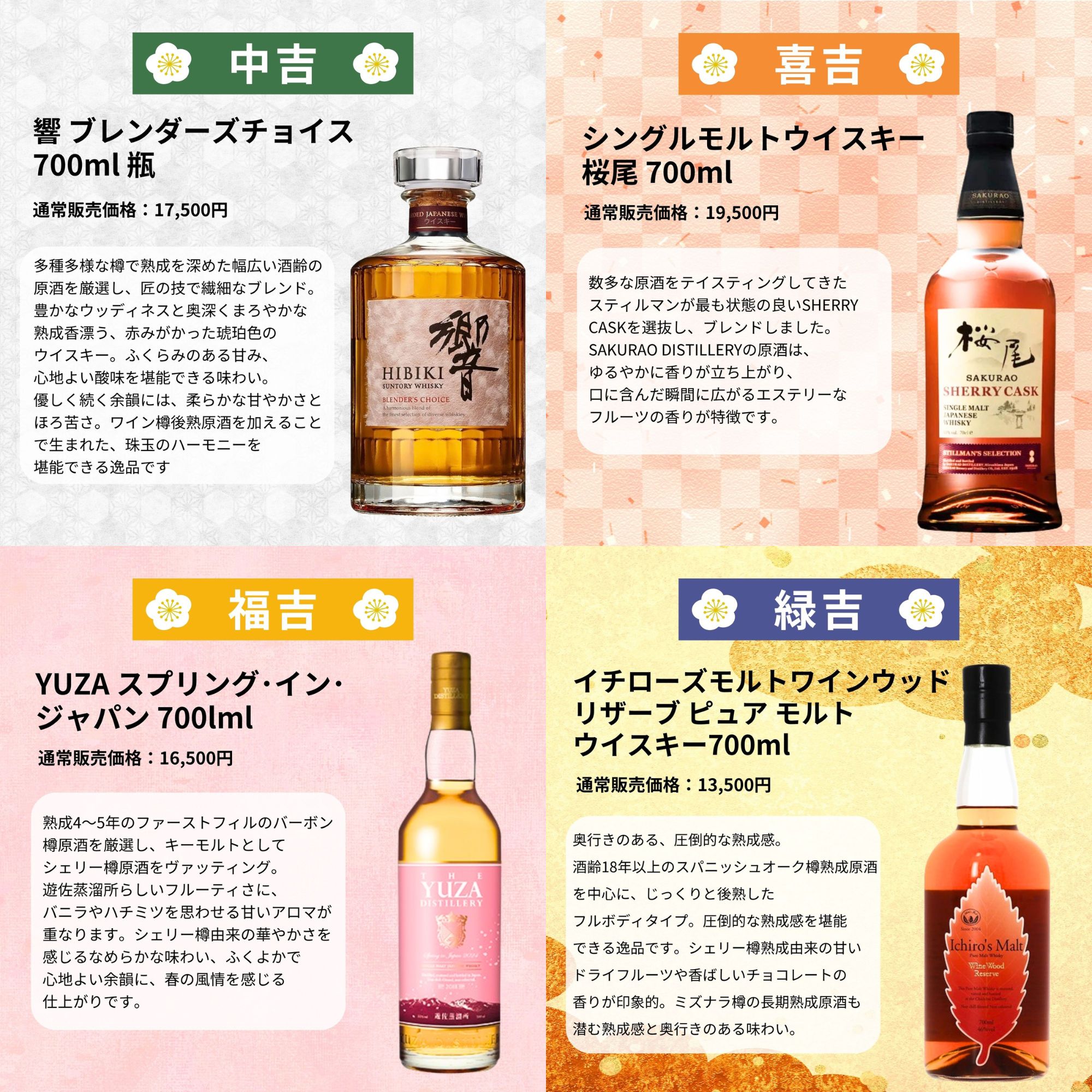 ＼8月25日販売開始／【極運の大還元みくじ 】【466口限定】グレンフィディック30年 サスペンデッドタイム 竹鶴21年 白州 響 桜尾 YUZA イチローズ など 福袋 酒くじ おみくじ ウイスキー くじ 最新
