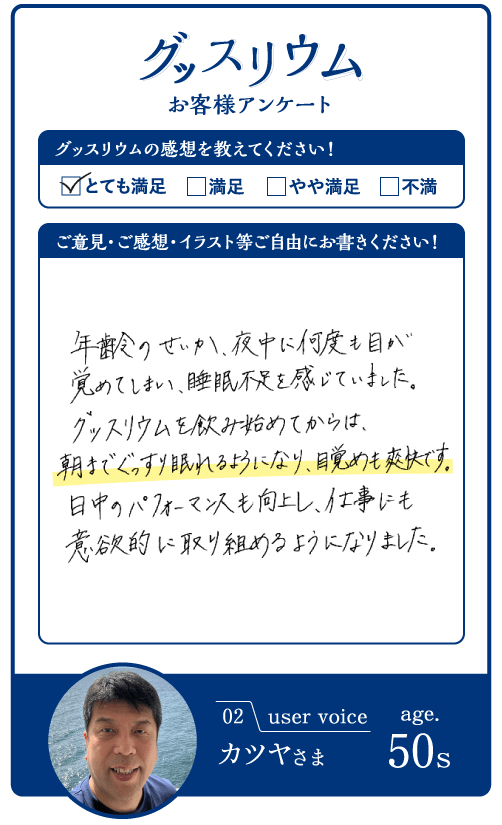 グッスリウムお客様アンケート