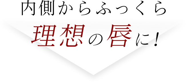 内側からふっくら理想の唇に!
