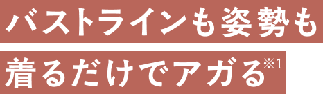 バストラインも姿勢も 着るだけでアガる