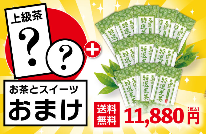 特選荒茶11袋+お茶とスイーツおまけ