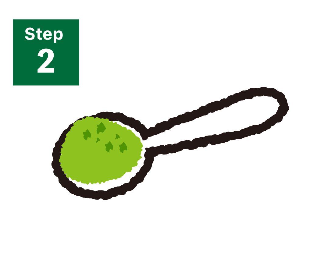 茶葉を急須に入れる