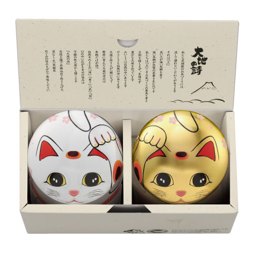 招き猫缶80g×2本箱入　