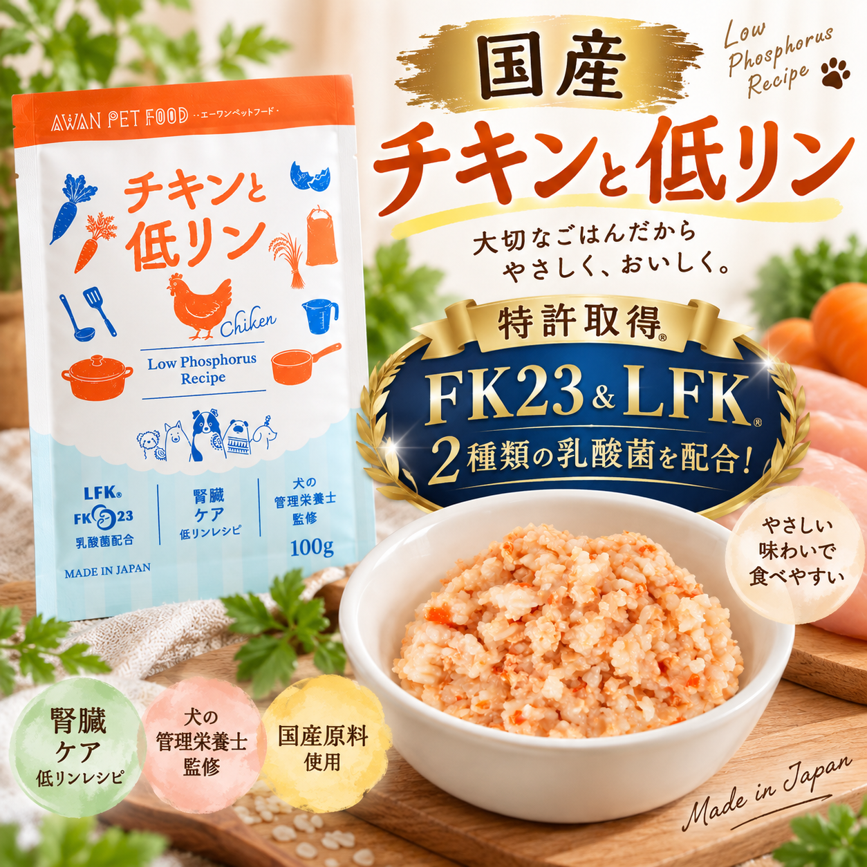 チキンと低リン100ｇ
