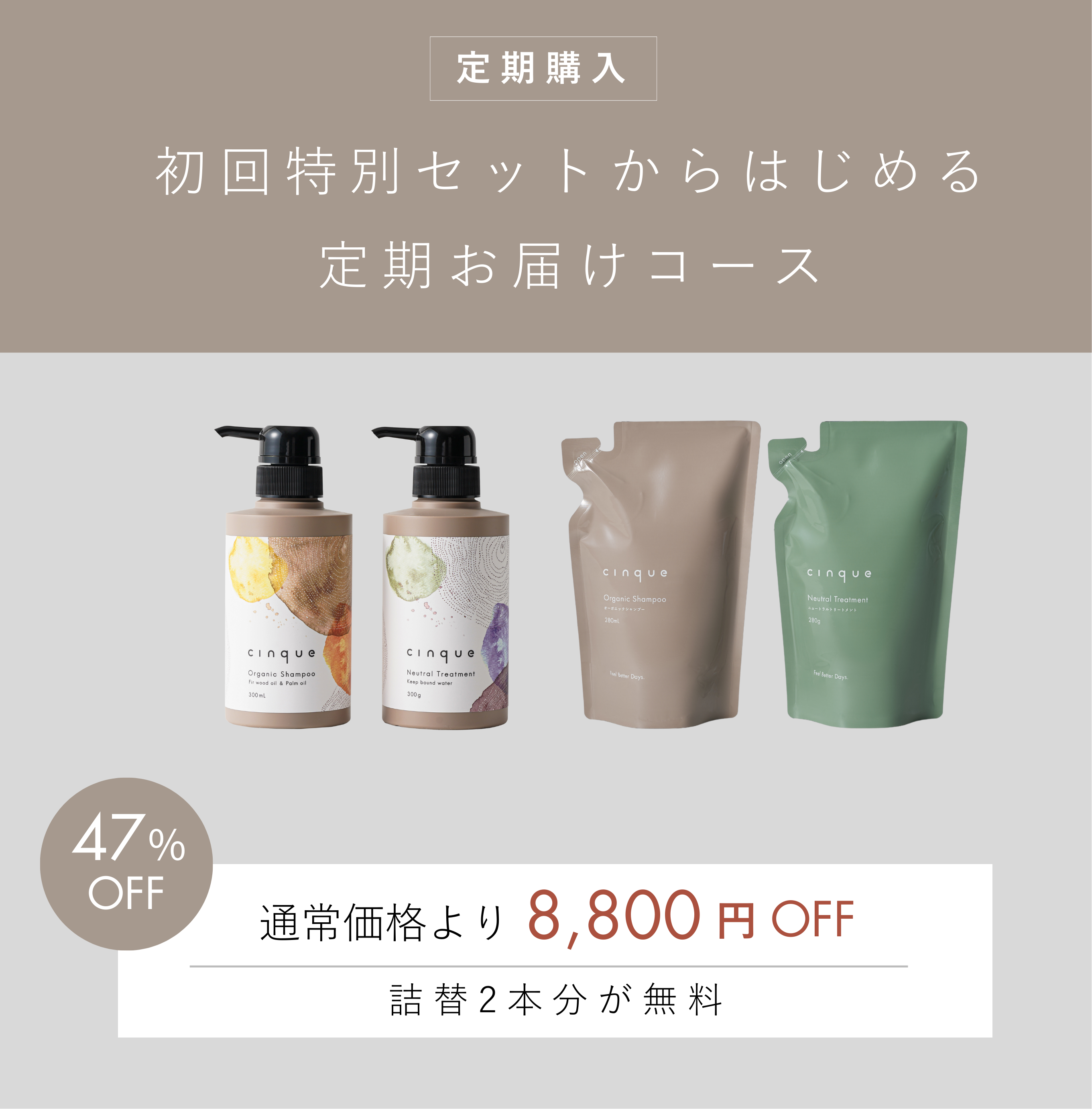 初回特別セットからはじめる定期お届けコース