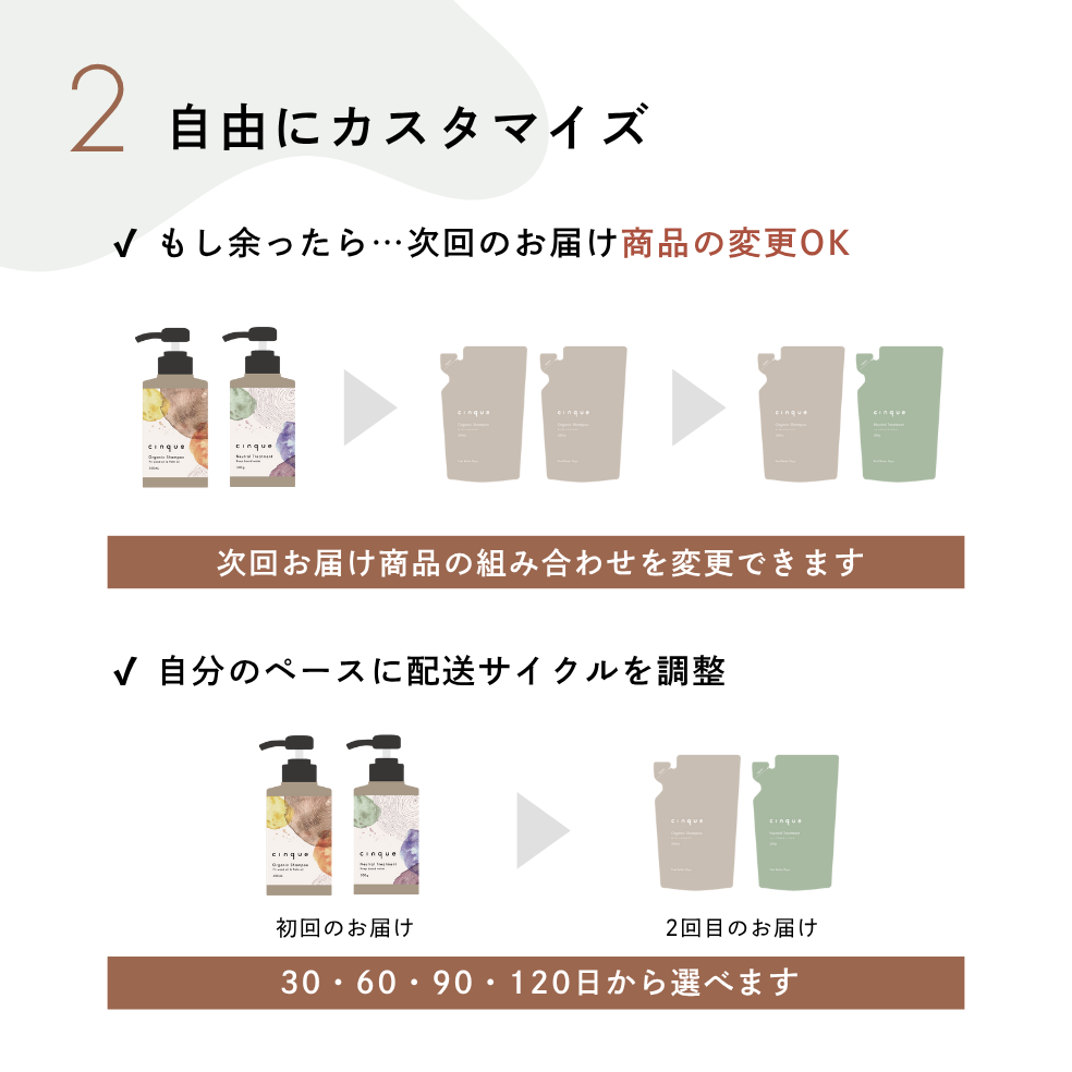cinque サンク　オーガニックシャンプー　ニュートラルトリートメント　詰替 オーガニックシャンプー＆ニュートラルトリートメント（詰替