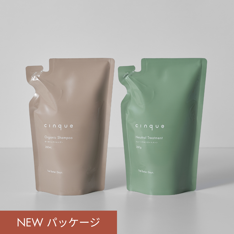 cinque サンク オーガニックシャンプー ニュートラルトリートメント 詰替 オーガニックシャンプー&ニュートラルトリートメント(詰替