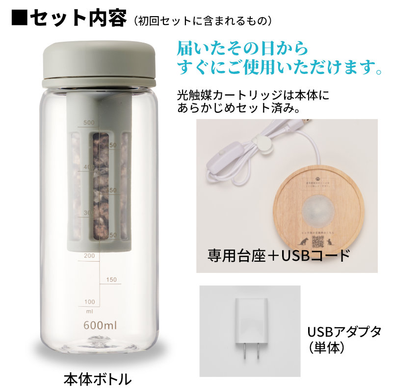 【次回再販 7月25日（土）10:00～予定】育てる水 ［初回セット］ 犬猫 デンタルケア 水でできる口臭・歯石対策 歯周病菌を99.7％制菌