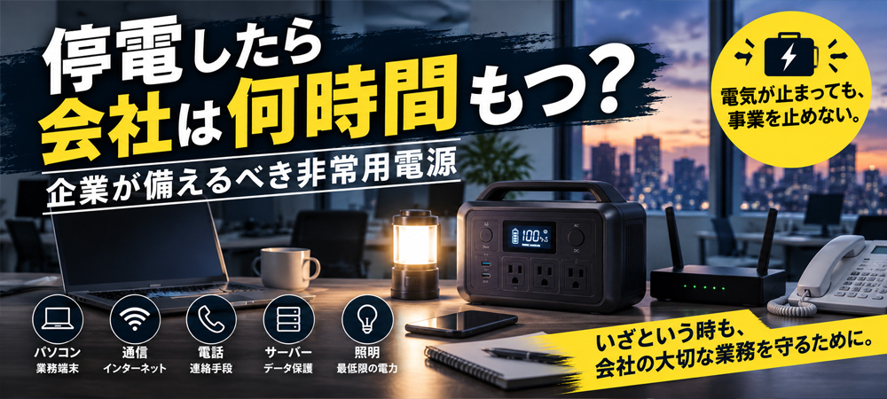 停電したら会社は何時間もつ？企業が備えるべき非常用電源