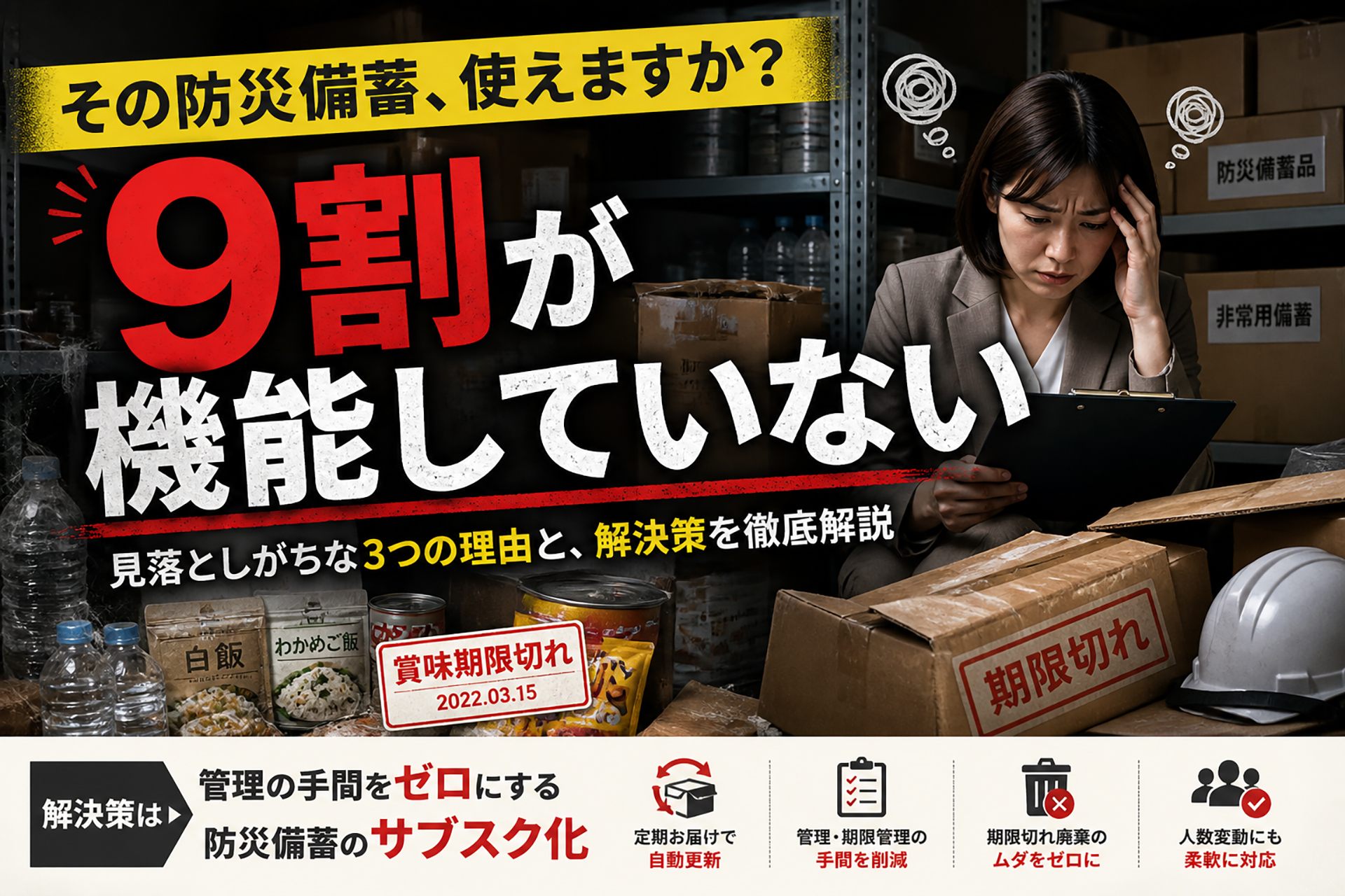 防災備蓄、実は9割が“機能していない”理由と解決策
