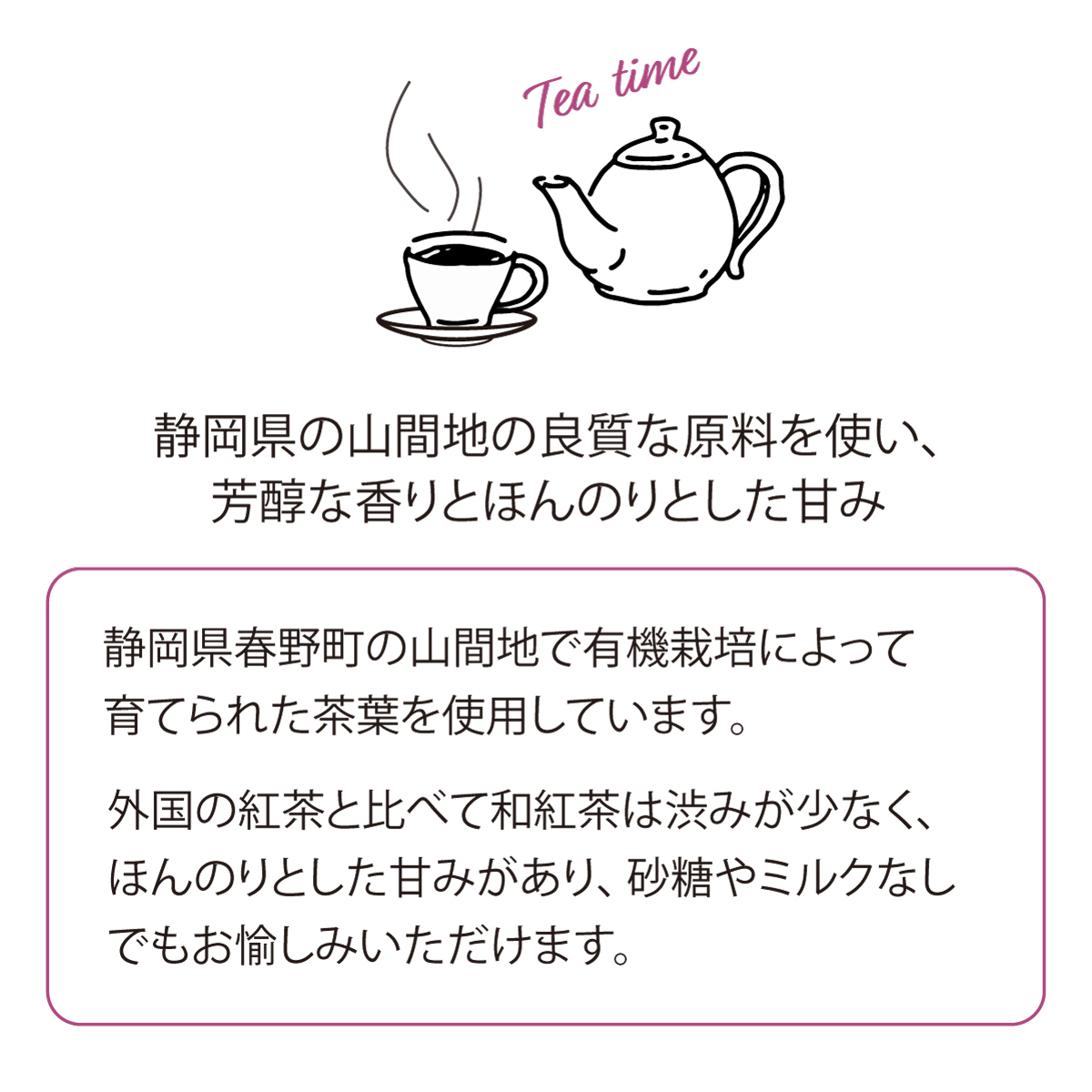 オーガニック和紅茶 ティーバッグ  (2.5g×30包)