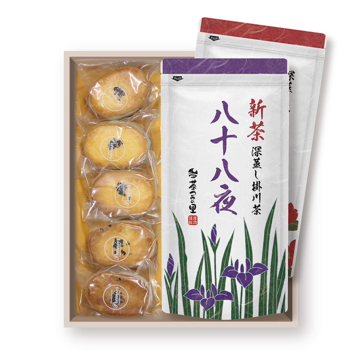 【新茶ギフト】 新茶2種とさつまいもサブレのセット