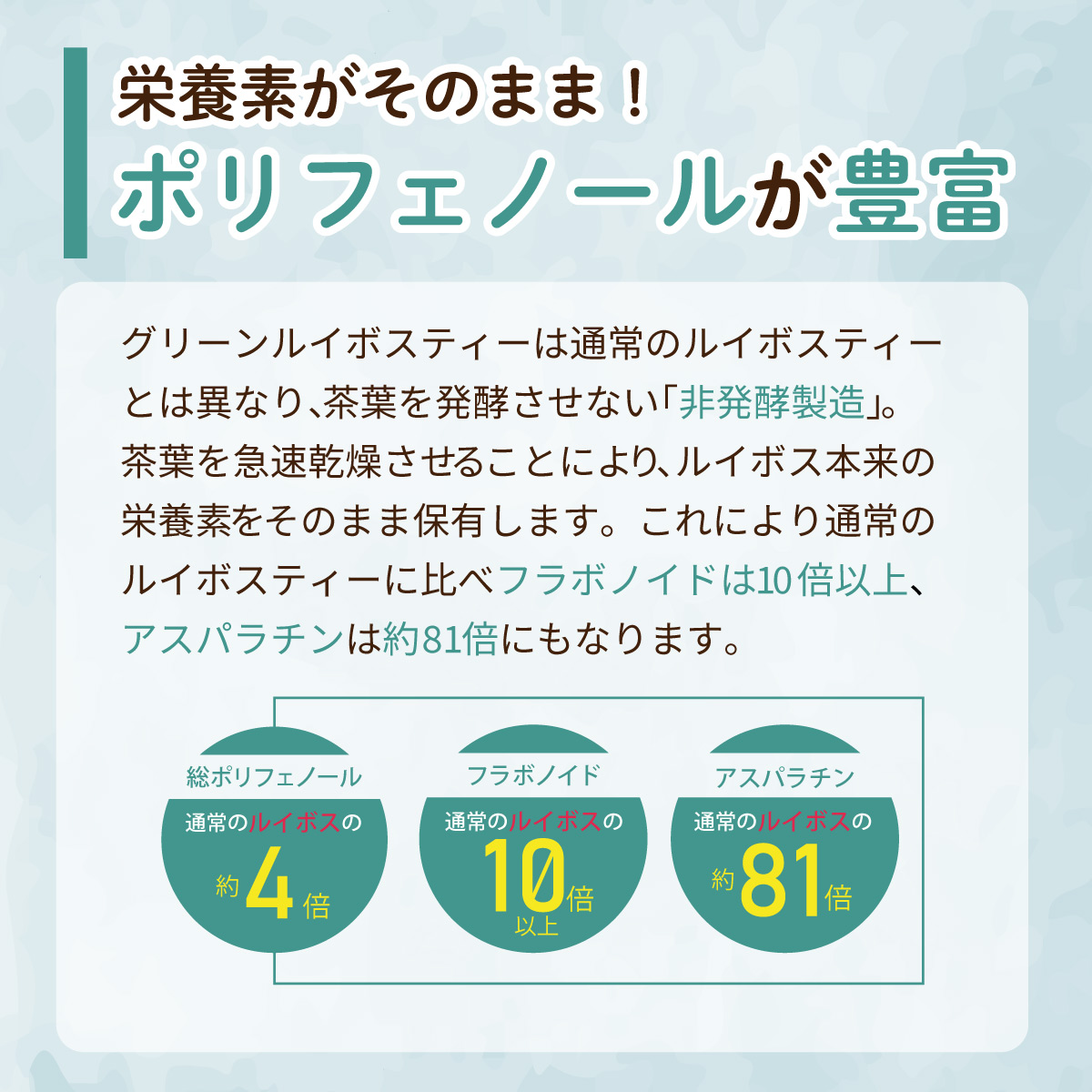 オーガニックグリーンルイボスティー ティーバッグ (2g×100包)