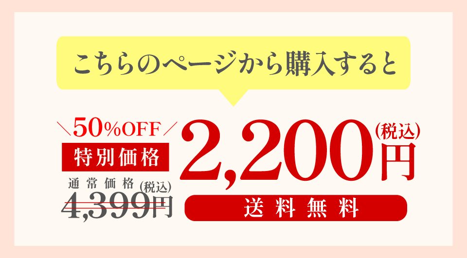 通常価格4399円のところこちらのページから購入すると1980円