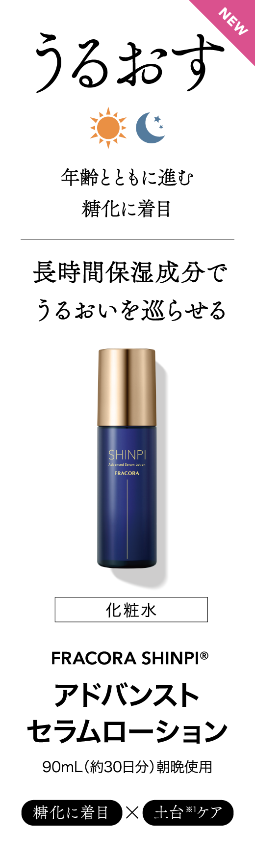 潤す 化粧水 FRACORA SHINPI アドバンストセラムローション