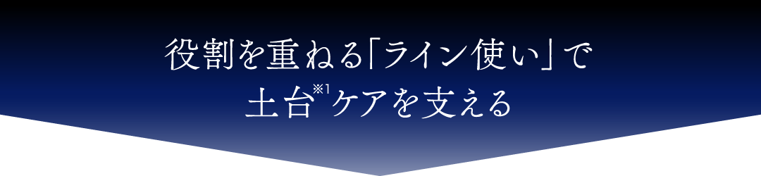 役割を重ねる「ライン使い」で土台ケアを支える