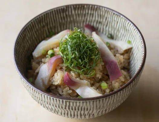 北寄貝の炊き込みごはん