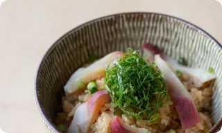 北寄貝の炊き込みごはん