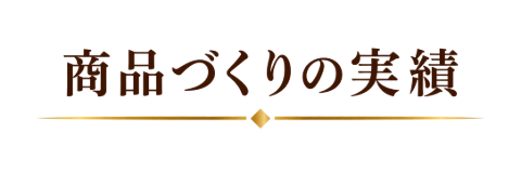 商品づくりの実績