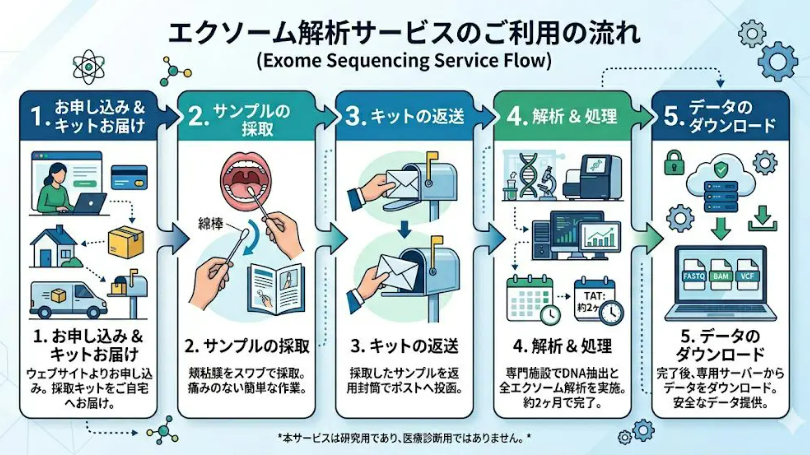 エクソーム解析キット マッピング処理: 希望しない, バリアントコール: 希望しない, アノテーション初期費用: 希望しない※遺伝子アノテーションをご希望の場合は初期費用が必ず掛かります, 遺伝子アノテーション: 希望しない