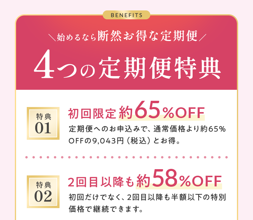 4つの定期便特典