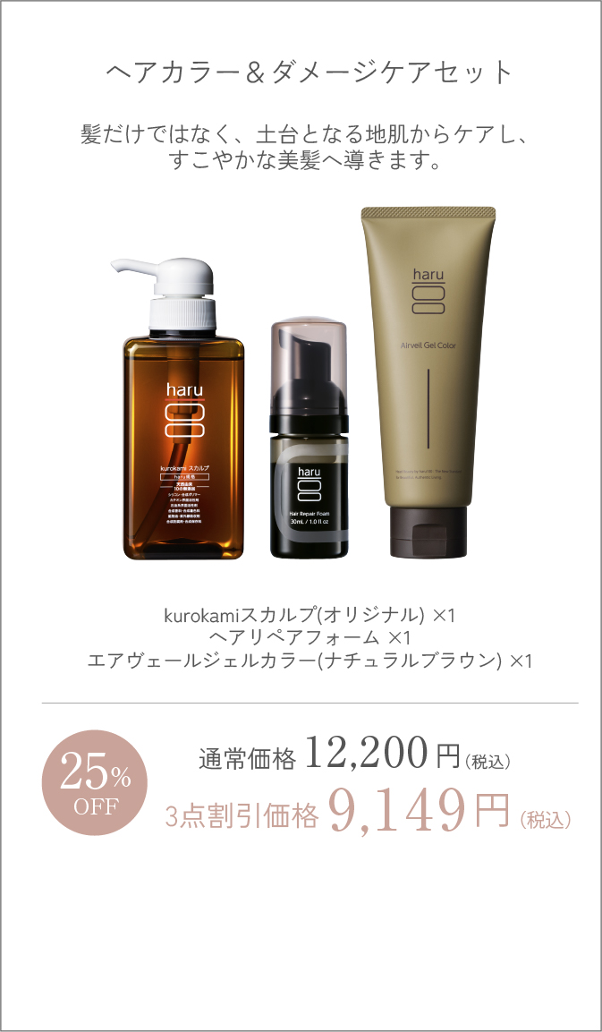 ヘアカラー＆ダメージケアセット