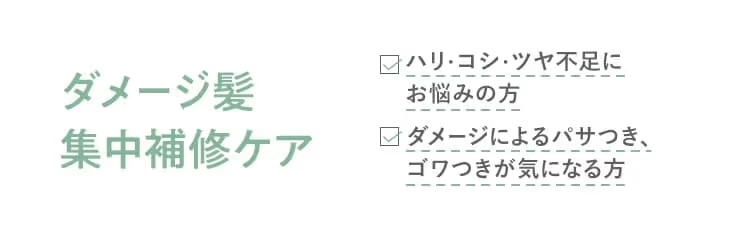 ダメージ髪集中補修ケア