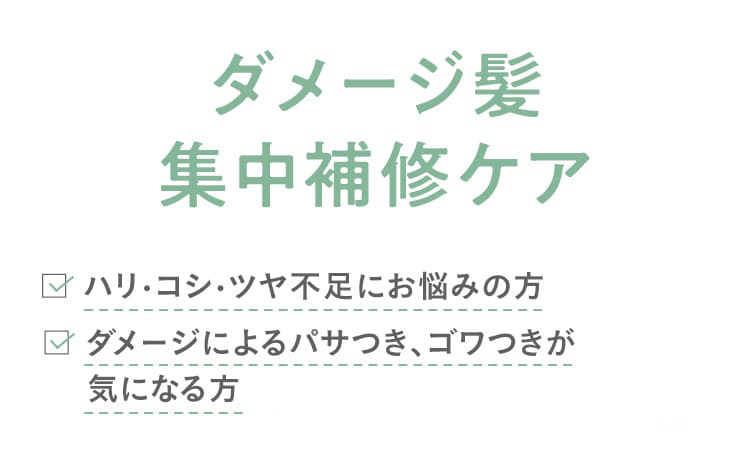 ダメージ髪集中補修ケア