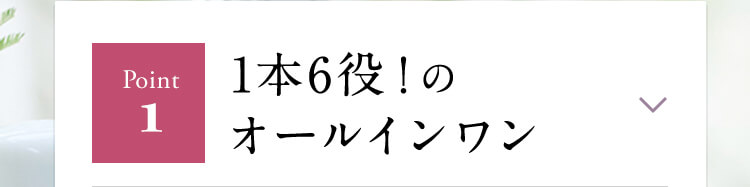 【Point１】１本６役！のオールインワン