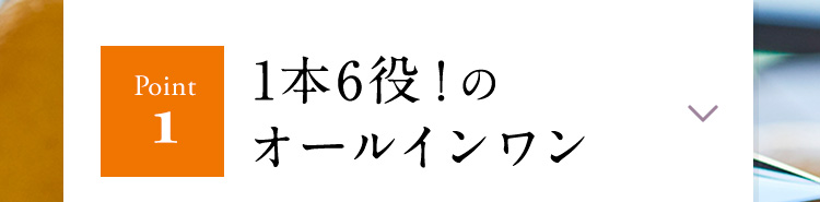 【Point1】１本６役！のオールインワン