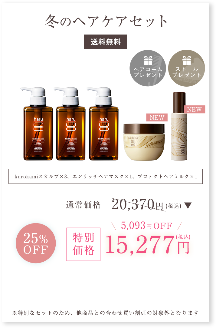 冬のヘアケアセット