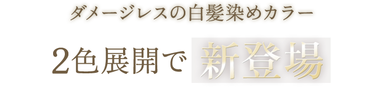 ダメージレスの白髪染めカラー２色展開で新登場