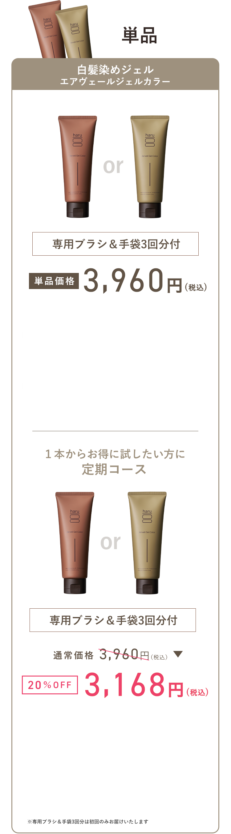 単品 白髪染めジェル エアヴェールジェルカラー