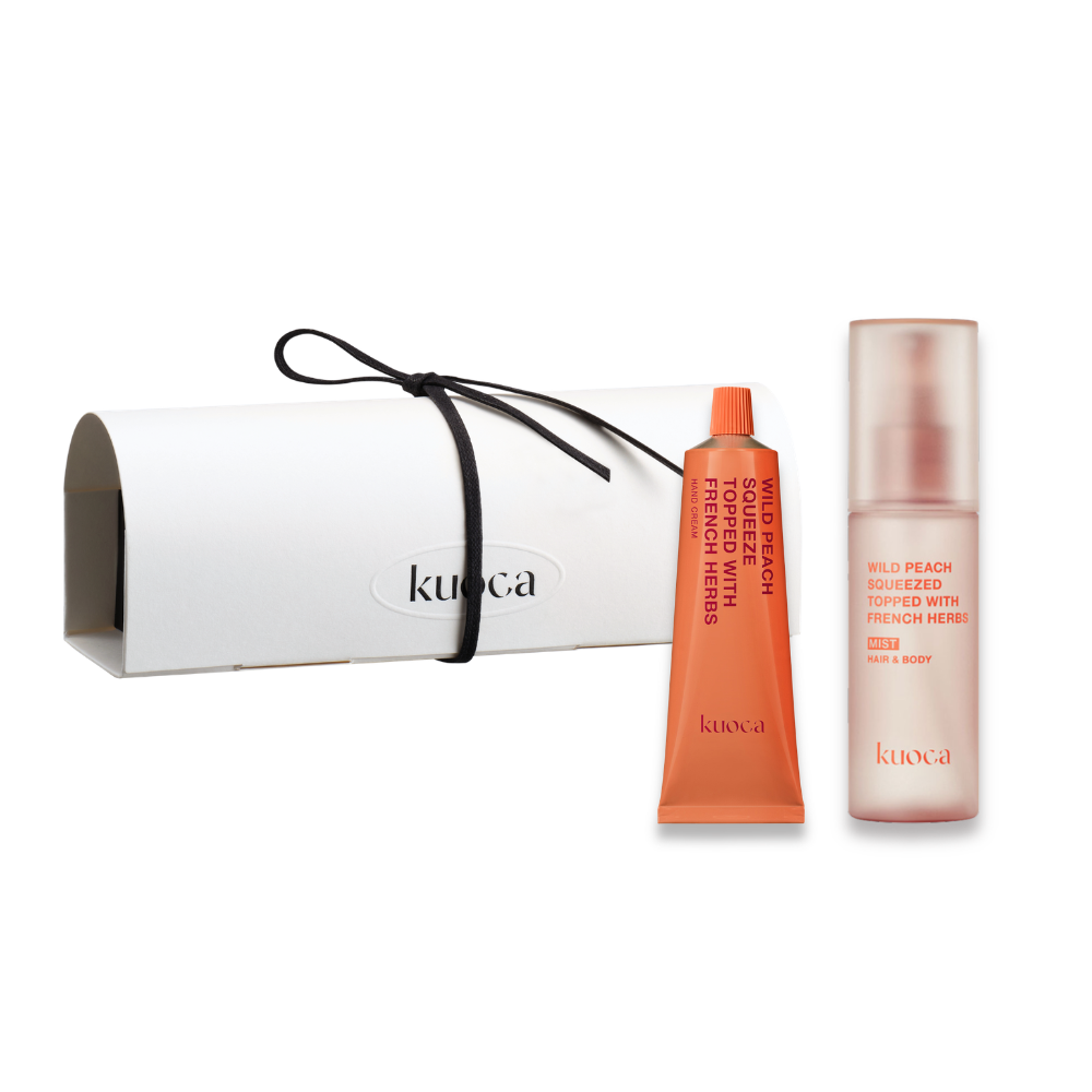 kuoca（クオカ）WILD PEACH ワイルドピーチ ミスト＆ハンドクリームミニボックスセット
