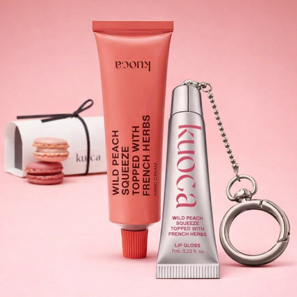 kuoca（クオカ）WILD PEACH ワイルドピーチ リップ＆ハンドクリームミニボックスセット