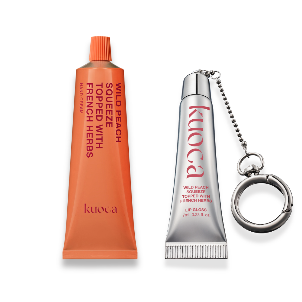 kuoca（クオカ）WILD PEACH ワイルドピーチ リップ＆ハンドクリームミニセット