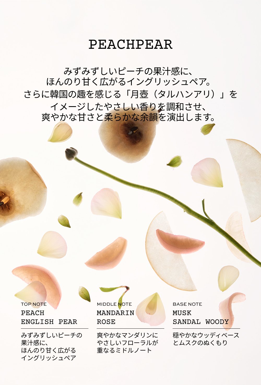 WHIPPED（ホイップド）ピーチペア ジューシーヘア パフュームド ＆ キーリング セット（A） ＜PEACH PEAR JUICY HAIR PERFUMED & KEYRING SET（A）＞