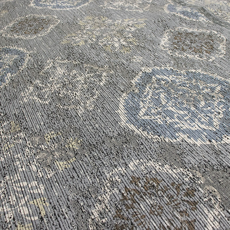 ヴィンテージ風シェニールカーペットLV サイズ: 185×185cm, カラー: ベージュ